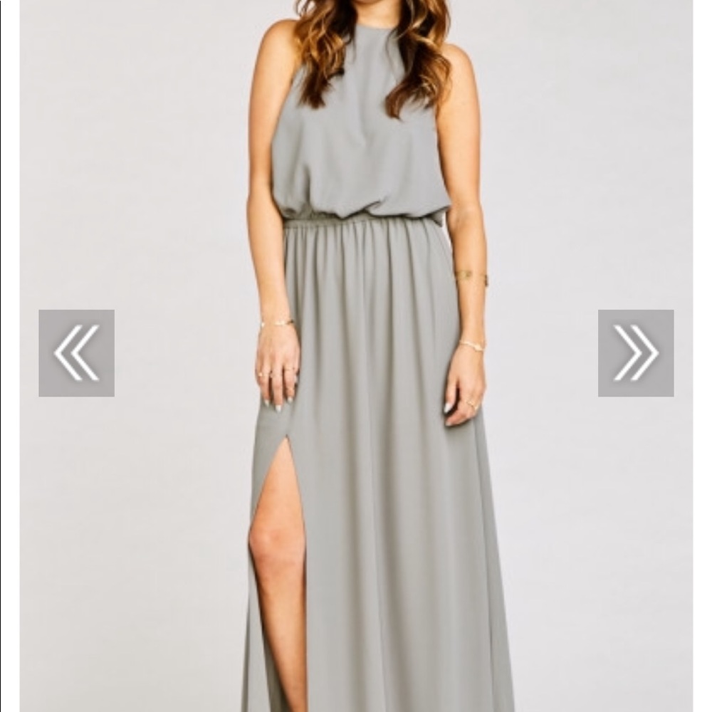 SMYMM Heather Halter Dress Soft Charcoal